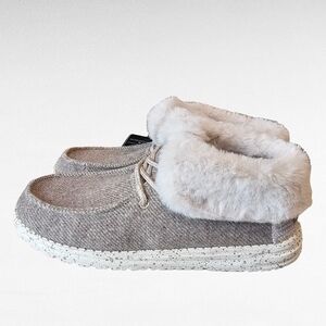 Hey Dude Britt Nut Faux Fur Ankle Boots Size 8